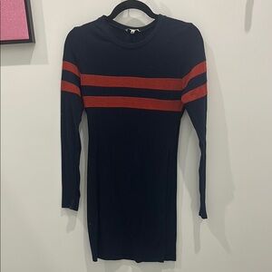 Charlotte Russe Navy and Red Striped Dress